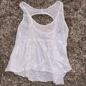 white abercrombie tank top
